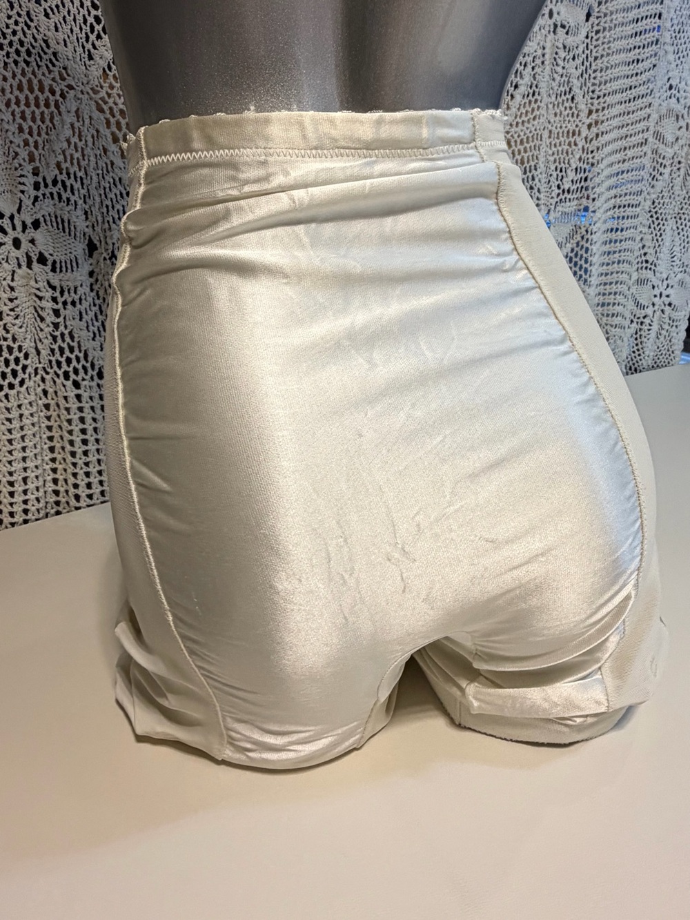 VINTAGE 60s bloomer girdle shapewear shorts undergarment slimming lingerie white - Picture 4 of 14